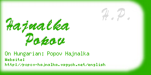 hajnalka popov business card